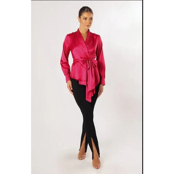 Petal & Pup Tops - New NWT Petal + Pup Aydin Wrap Top Size XL Magenta Red Pink